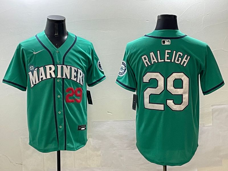 Men Seattle Mariners #29 Raleigh Green Game Nike 2025 MLB Jersey style 1